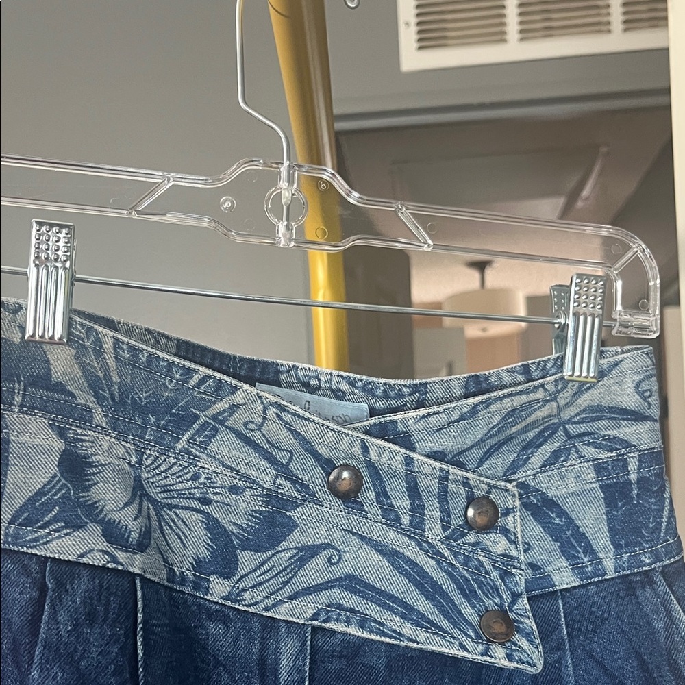 Elegant Blue Patterned Boot Cut Jeans - Picture 8 of 8